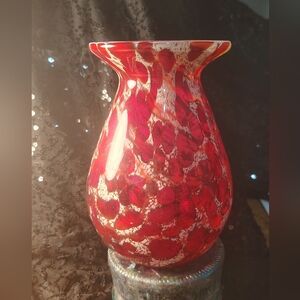 Designer Hand Blown Glass Perfect Christmas 🎄🎁 Vase